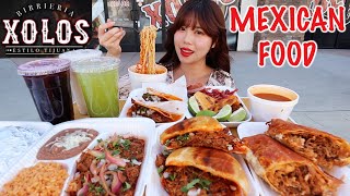 BIRRIA FEAST MUKBANG 먹방 MEXICAN FOOD Birria Ramen, Mulita, Torta, Burrito, Consome, Agua Frescas