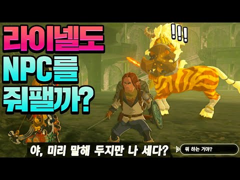 야숨 라이넬도 NPC를 보면 먼저 공격할까? (젤다의 전설 야생의 숨결)