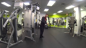 Single Arm Press in Square Stance with Rotation