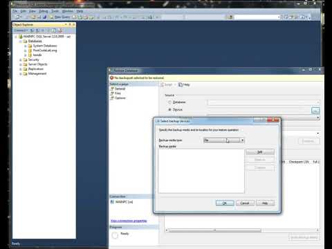 Importing a .bak file into SQL Server