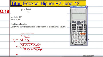 Edexcel Higher P2 June 2012 Q19