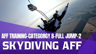 AFF Skydiving Training Journey: Nailing the B Category with Practice Pull & Turns #parachute JUMP#2