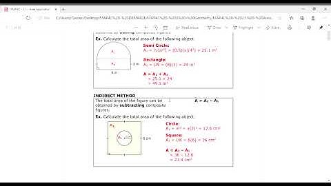 Video Lesson 2.1 - Area Applications