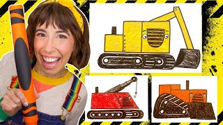 How to Draw a Digger Truck for Kids | Construction Trucks Step by Step Tutorial with Bri Reads by Bri Reads 564,082 views 1 year ago 26 minutes
