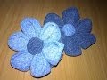 *✿* DIY Цветок канзаши из джинсы. *✿* DIY Flower kanzashi of jeans. *✿*