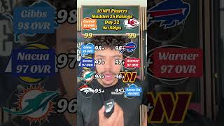 Trying to get 10 NFL Players Madden Ratings NO Skips 🔥 #nfl #madden