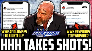 WWE Triple H TAKES SHOT At Fightful &amp; PWInsider In Backlash Press Conference | WWE APOLOGISES?