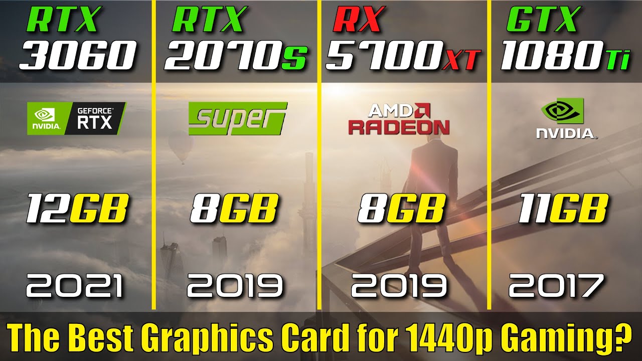 RTX 3060 vs. RTX 2070 Super vs. 5700 XT vs. GTX 1080 Ti The best GPU for 1440p Gaming? - YouTube
