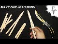 Super Easy way to make butterfly knife popsicle sticks - DIY 2019