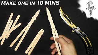 Супер легкий способ сделать палочки от эскимо с ножом-бабочкой - DIY 2019