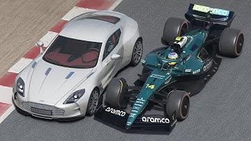 Aston Martin F1 2025 Fernando Alonso vs Aston Martin Hypercars at Laguna Seca | HELMET