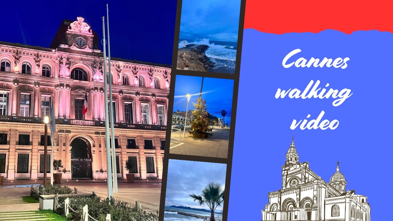 Cannes | Evening Walk, Old Port, Le Suquet & Riviera Streets 🌙🇫🇷..