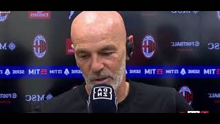 PIOLI saluta emozionato post Milan Salernitana 3-3 con lacrime😭