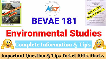 BEVAE 181 Environmental Studies AECC For All Bachelor