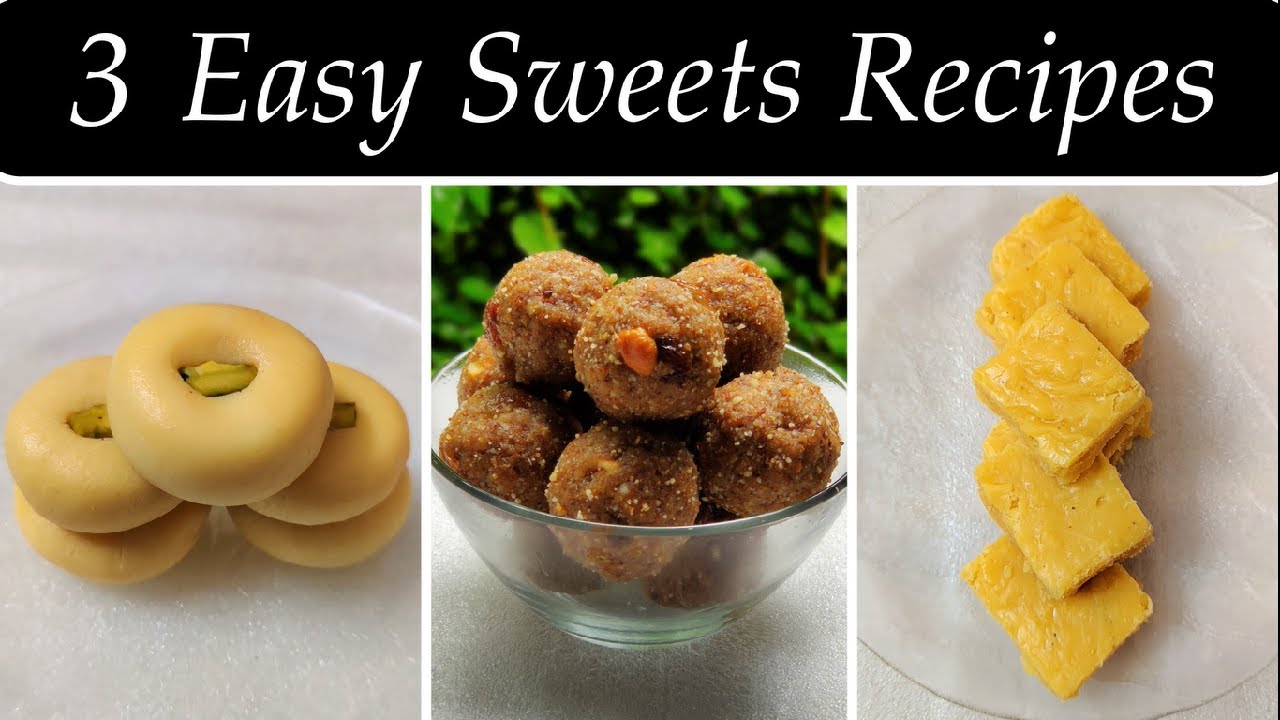 Easy Sweet Ideas | 3 Easy Sweets Recipes | Sweet Recipes | Svadaniya