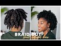 Braid Out on Short Type 4 Natural Hair | Defined with a little fluff!
