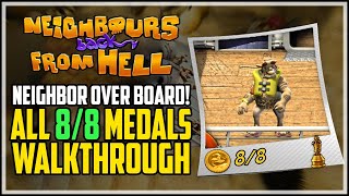 Neighbours Back From Hell - Neighbor Over Board! - All Medals 100% Walkthrough screenshot 4