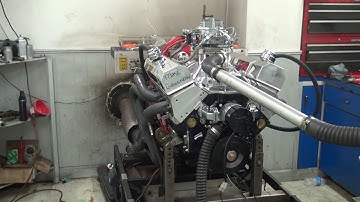 SBC 528HP 383 STROKER ENGINE DYNO RUN FOR MIKE GRUENWALD BY WHITE PERFORMANCE AND MACHINE