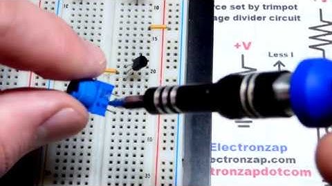 2N3906 PNP BJT current source set with trimpot voltage divider circuit build by electronzap