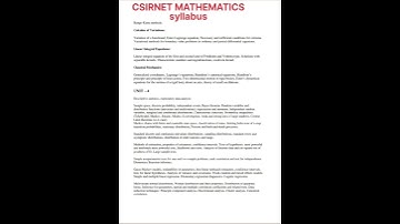 csirnet mathematics syllabus #youtubeshorts #csirnetmathematics #shortsfeed #syllabus #trending
