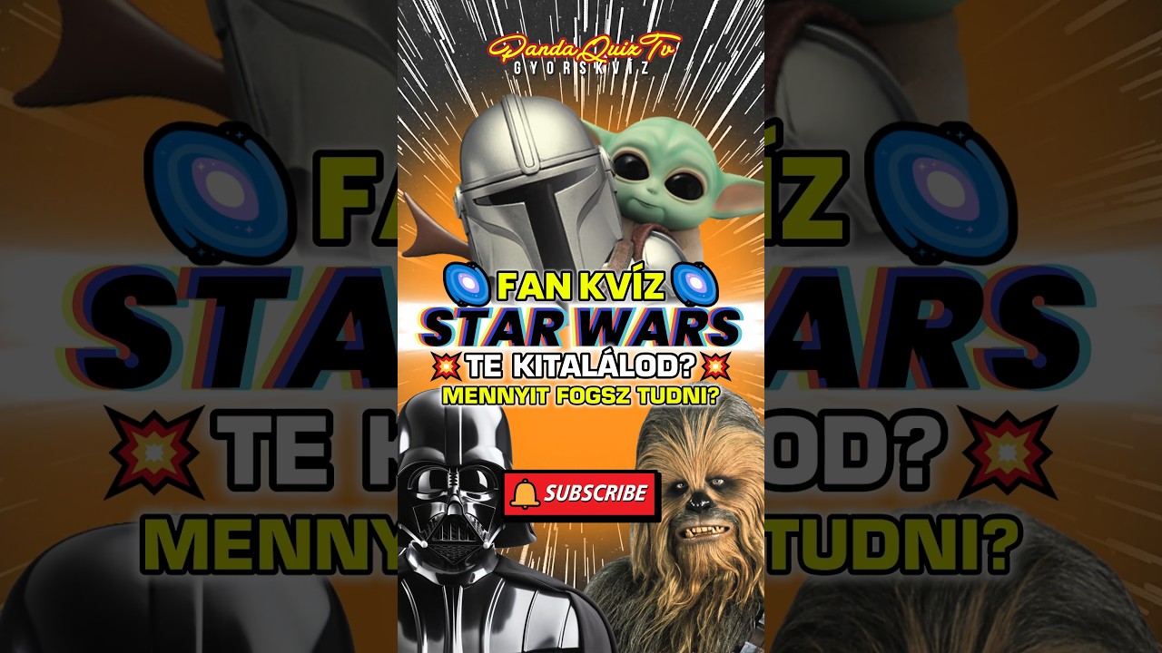 KVÍZ: 🌌STAR WARS!⭐Te MENNYIT TUDSZ?🚀 #shorts #trending #kvíz
