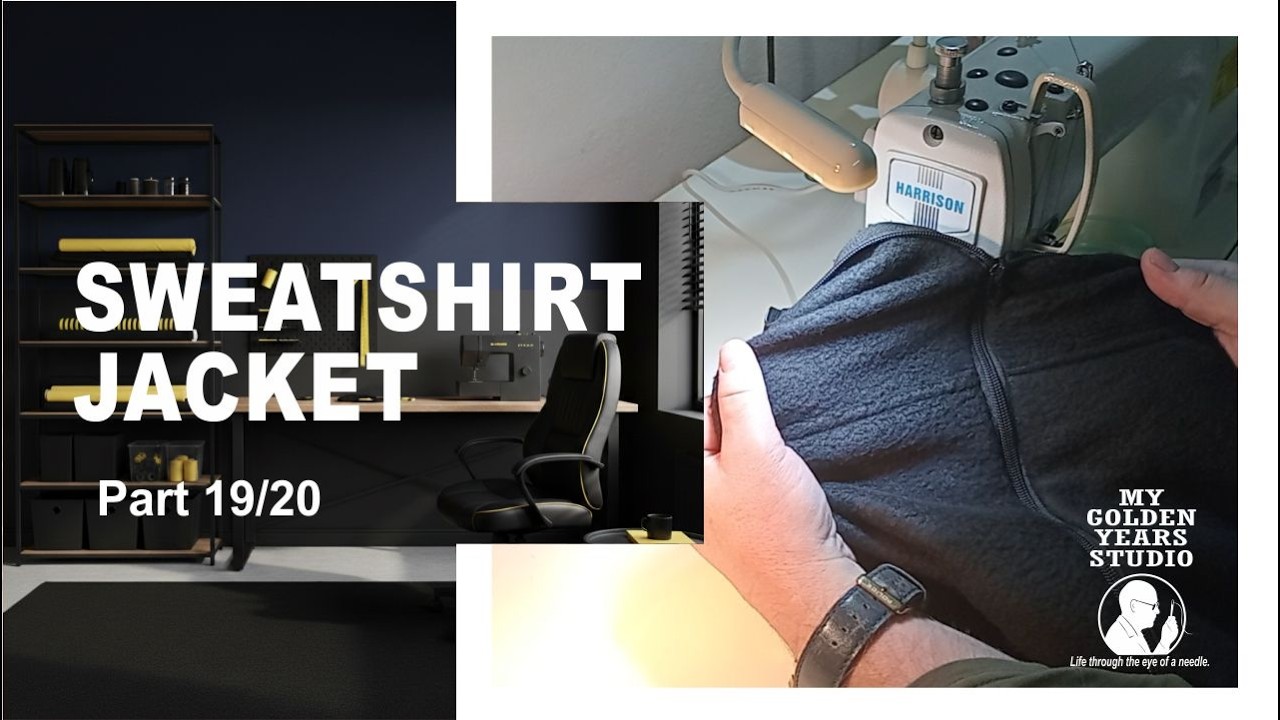 🎥 Sewing the Sleeveless Sweatshirt Jacket 19/20 — Sewing the Right‑Side Zipper