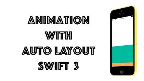 Animation with AutoLayout - Swift 3