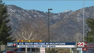 Black ice possible overnight in Tehachapi