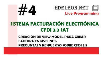 Sistema facturación electrónica cfdi 3.3 web | Creación de View Model | Live programming #4