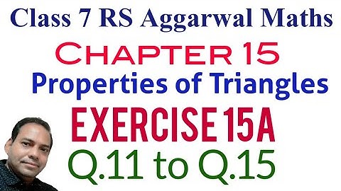 Exercise 15A Q.11 to Q.15 Class 7 RS Aggarwal Maths