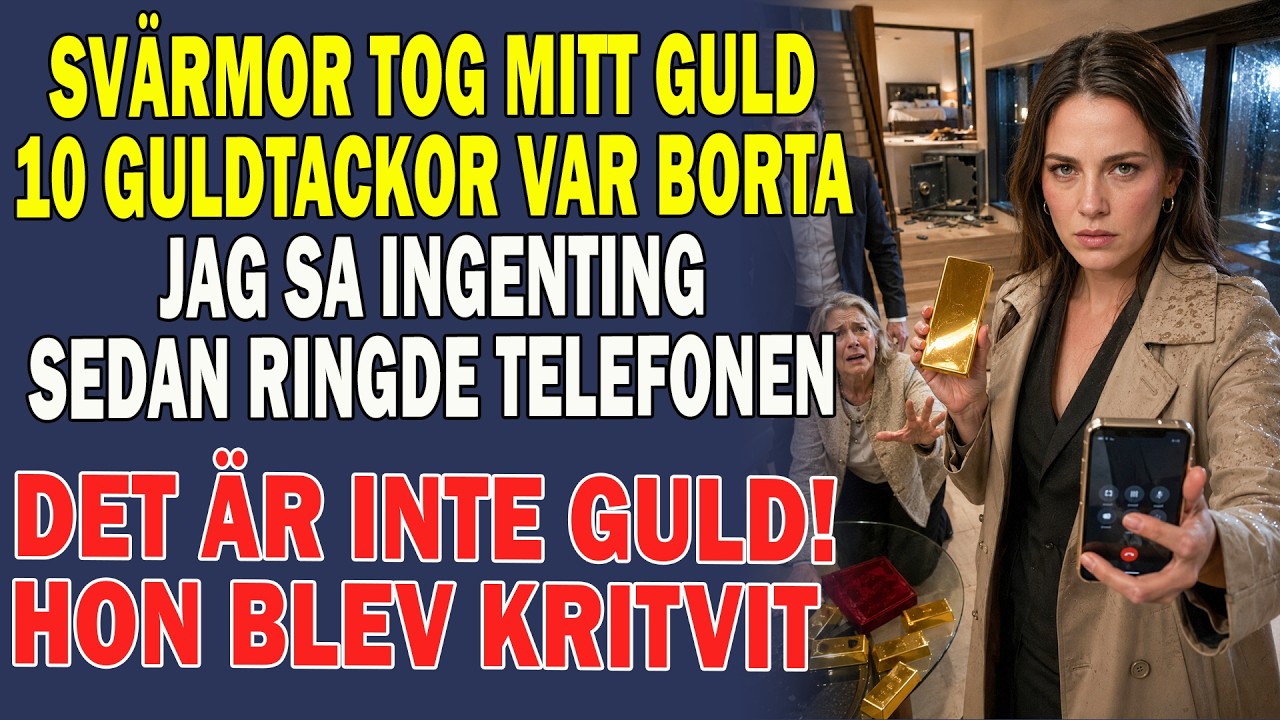 Jag hörde min mans röst skrika genom telefonen, och sedan kom orden som fick hela rummet att stanna: ”De smälte det, mamma. Det du gav mig var falskt.” Min svärmor sjönk ihop, och jag såg hur...