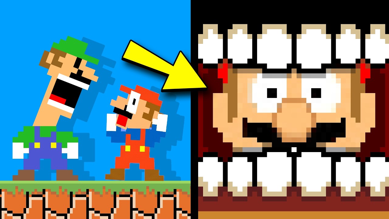Mario, but Luigi EATS YOU?! - BTG Reacts to funny Mario videos