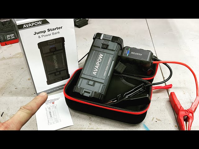 AVAPOW Car Battery Jump Starter ,3000A Peak Portable Jump Starters for Up  to 8L Gas 8L Diesel Engine with Booster Function,12V Lithium Jump Charger