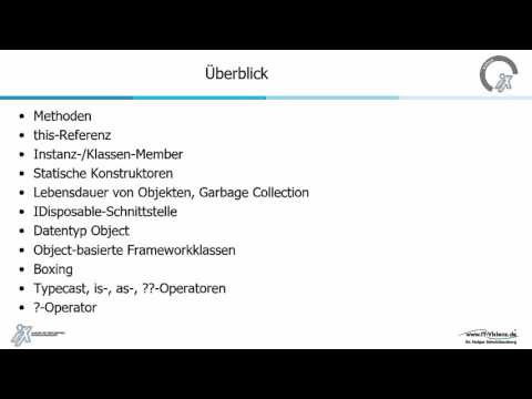 Grundlagen von .NET und C#, Kapitel 3: Datentypen (Klassen, Strukturen, Referenzen)