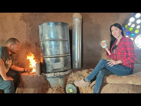 We Fire Up Our Rocket Mass Heater For The Winter Season