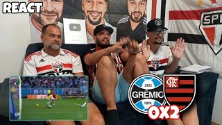 REACT GRÊMIO 0X2 FLAMENGO - FLA PASSEIA E COLOCA UM PÉ NA FINAL