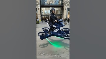 Crowd Shocked as Police Hoverbike Takes Flight! #drone #robot #futureflying #future #aiart #shorts