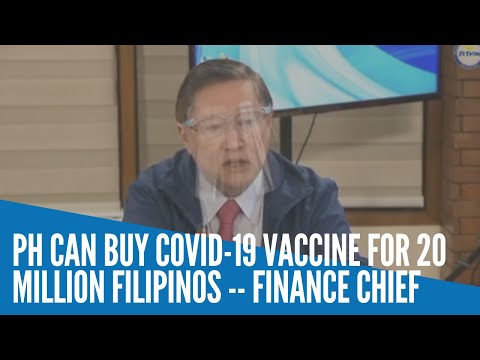 PH can buy COVID 19 vaccine for 20 million Filipinos    Finance chief