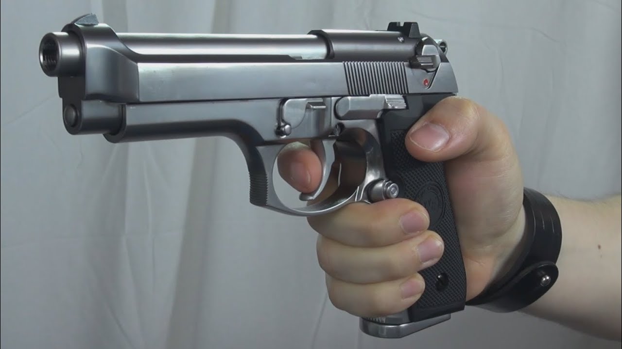 PISTOLA AIRSOFT BERETTA M9 INOX GBB WE 