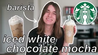 How To Make A Starbucks Iced White Chocolate Mocha At Home // by a barista