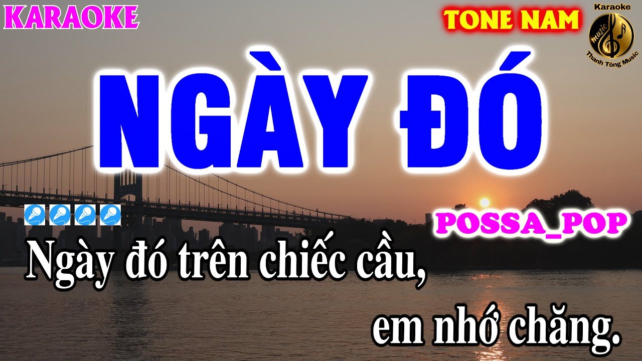 Karaoke Ngày Đó Tone Nam BOSSANOVA_POP | Karaoke Thanh Tòng | KARAOKE BOSSANOVA NAM