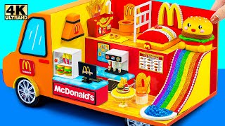 Building McDonalds Car House from Clay & Unboxing McDonald's Cash Register Toy  DIY Miniature House