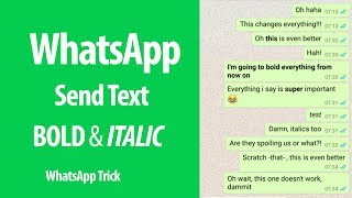 How To Write in Bold ,Italic And Strikethrough in WhatsApp Chat