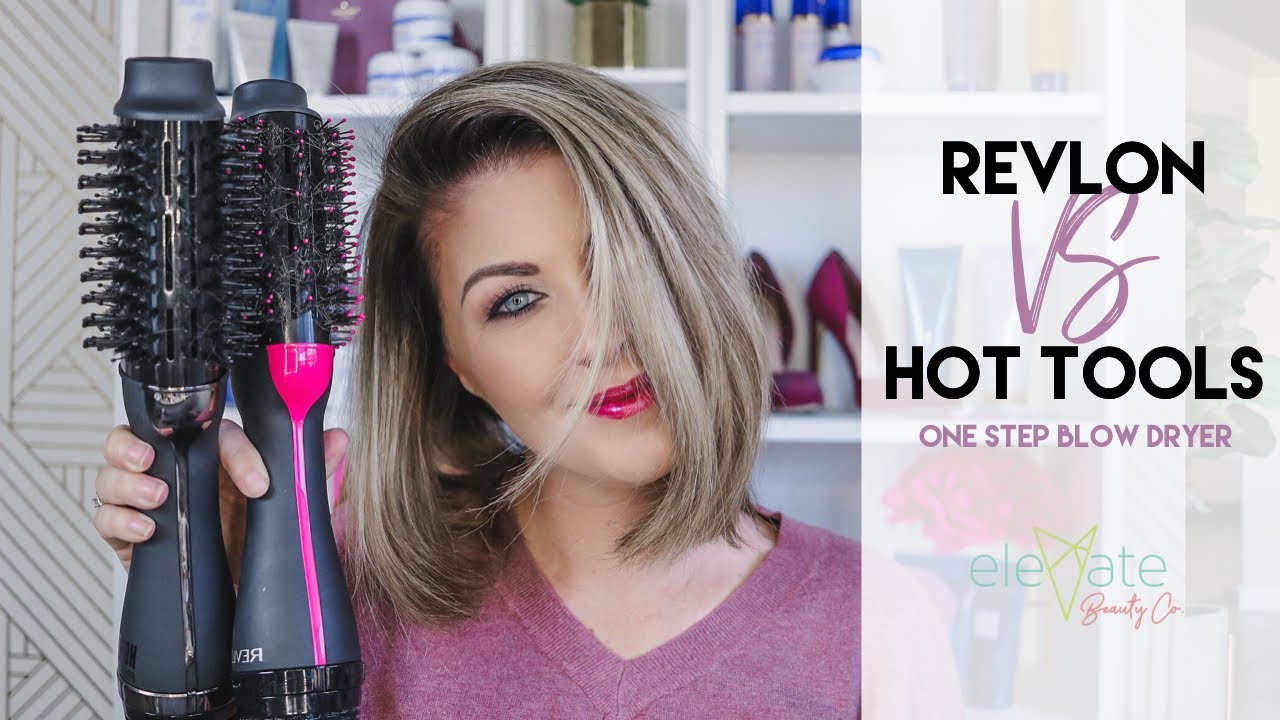 HOT TOOLS PRO vs REVLON ???? One-step Volumizing Hair Dryer Brush (Volumizer  Demo Review) SHORT HAIR - YouTube