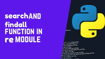 search and findall function in re module of python