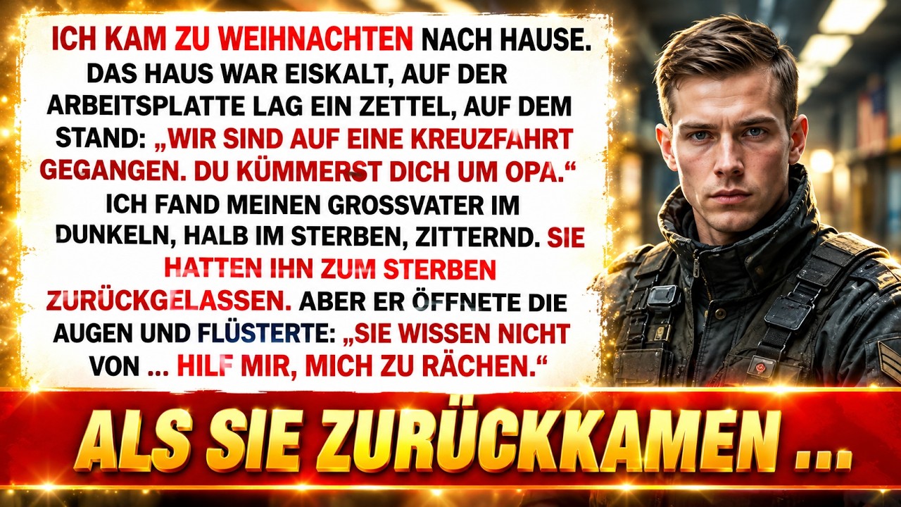 Zu Weihnachten fand ich Opa allein im Sterben – während meine Eltern auf einer Kreuzfahrt waren
