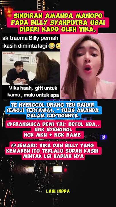 Sindiran Amanda Manopo pada Billy Syahputra Usai Diberi Kado oleh Vika #amandamanopo #billysyahputra