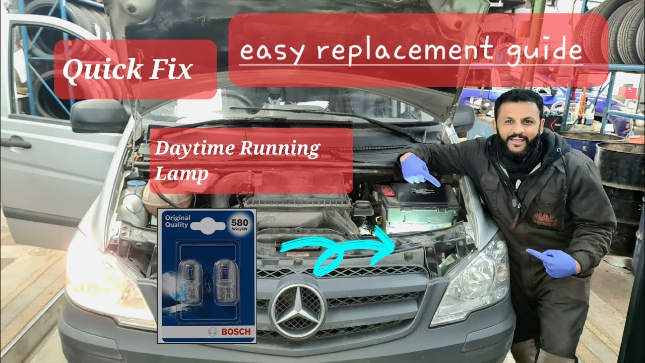 Daytime Running Lamp  Replacement Guide on Mercedes Vito 4K #howto 