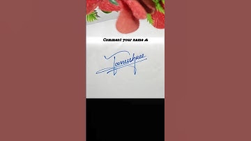 Tanushree name signature style #calligraphy #shorts