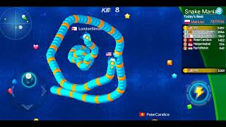 Snake mania online gameplay || snake mania game || ten kill challenge. screenshot 3